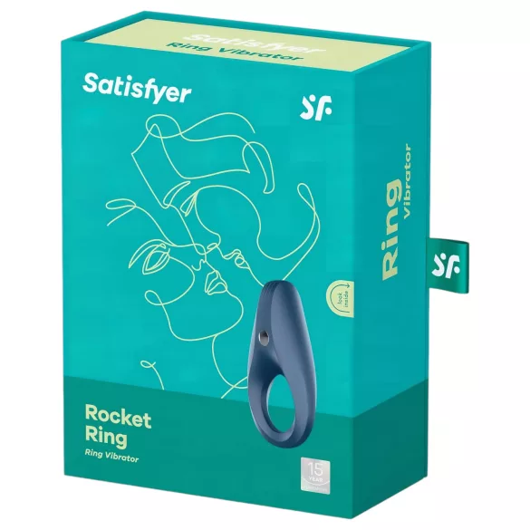 Satisfyer Rocket Ring - vibračný erekčný krúžok - vodotesný - modrý
