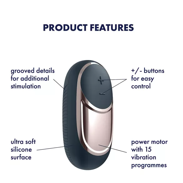 Satisfyer - vibrátor na klitoris - nabíjateľný - čierny
