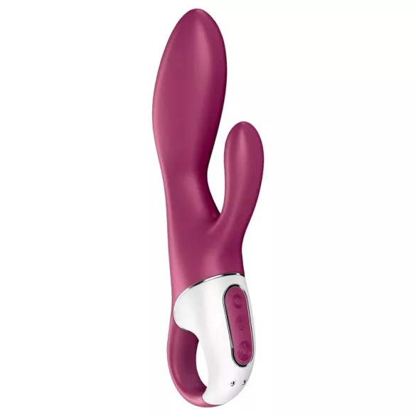 Satisfyer Heated Affair - vibrátor s výhrevom a ramenom na klitoris - červený