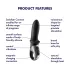 Satisfyer Hot Passion - aplikáciou ovládaný vyhrievací análny vibrátor (čierny)