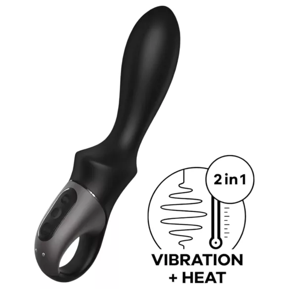 Satisfyer Heat Climax - aplikáciou ovládaný vyhrievaný análny vibrátor (čierny)