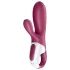 Satisfyer Hot Bunny - vibrátor s ohrievacou klitorálnou ramenou, ovládaný aplikáciou (červený)