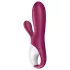 Satisfyer Hot Bunny - vibrátor s ohrievacou klitorálnou ramenou, ovládaný aplikáciou (červený)