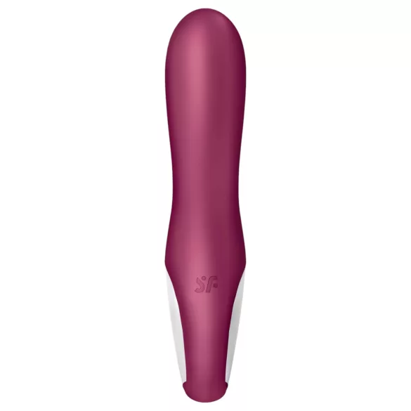 Satisfyer Hot Bunny - vibrátor s ohrievacou klitorálnou ramenou, ovládaný aplikáciou (červený)