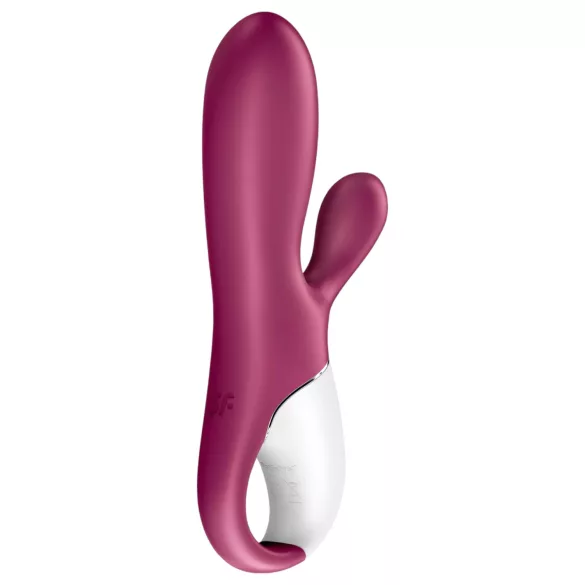 Satisfyer Hot Bunny - vibrátor s ohrievacou klitorálnou ramenou, ovládaný aplikáciou (červený)