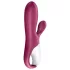 Satisfyer Hot Bunny - vibrátor s ohrievacou klitorálnou ramenou, ovládaný aplikáciou (červený)