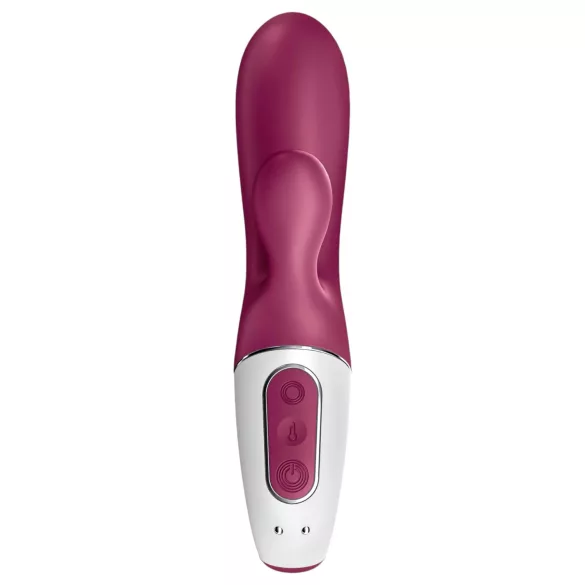 Satisfyer Hot Bunny - vibrátor s ohrievacou klitorálnou ramenou, ovládaný aplikáciou (červený)