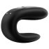 Satisfyer Double Fun - inteligentný, vodotesný partnerský vibrátor (čierny)