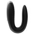 Satisfyer Double Fun - inteligentný, vodotesný partnerský vibrátor (čierny)