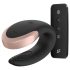 Satisfyer Double Love - inteligentný, diaľkový párový vibrátor (čierny)