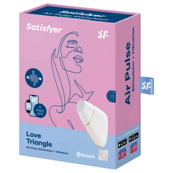 Satisfyer Love Triangle - pulzačný stimulátor klitorisu - biely