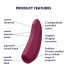 Satisfyer Curvy 1+ - inteligentný vzduchový dráždič klitorisu (červený)