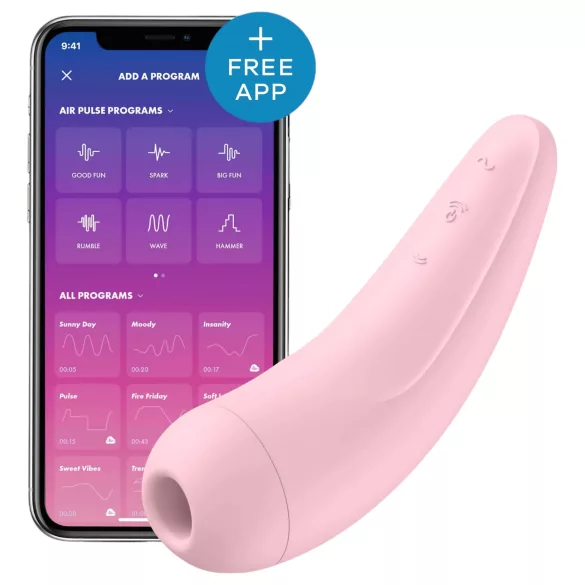 Satisfyer Curvy 2+ - stimulátor klitorisu s vlnkami - ružový