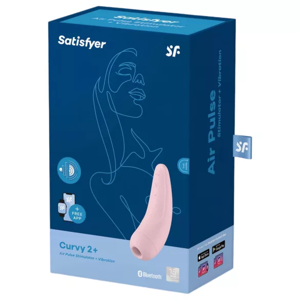Satisfyer Curvy 2+ - stimulátor klitorisu s vlnkami - ružový