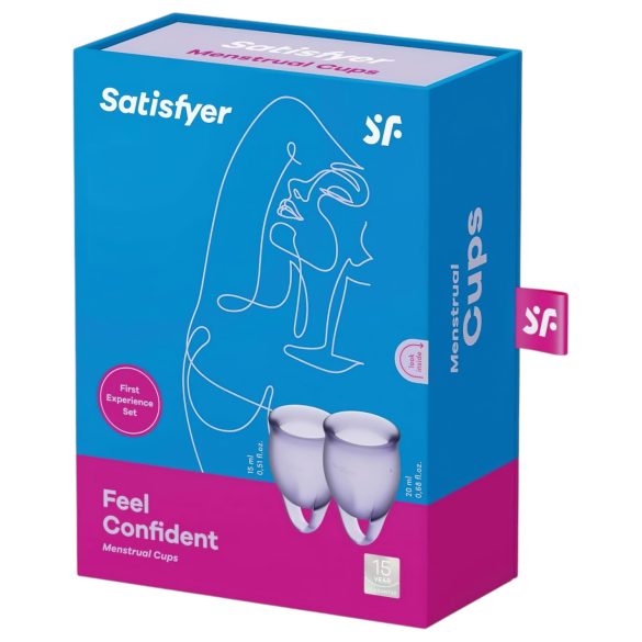 Satisfyer Feel Confident - menštruačný kalíšok set - fialový