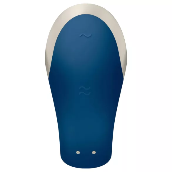 Satisfyer Double Love - párový vibrátor ovládaný aplikáciou (modrý)