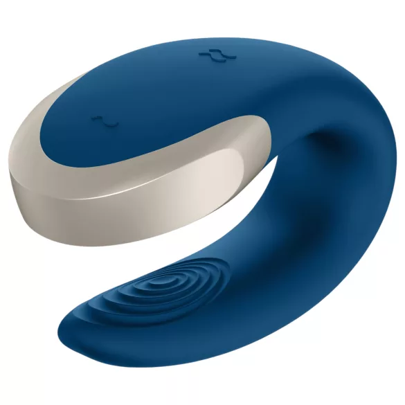 Satisfyer Double Love - párový vibrátor ovládaný aplikáciou (modrý)