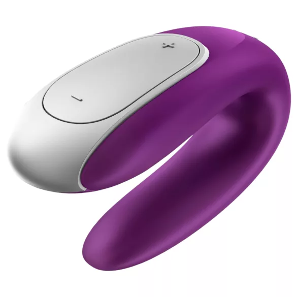 Satisfyer Double Fun - vibrátor pre páry ovládaný aplikáciou (fialový)