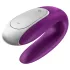 Satisfyer Double Fun - vibrátor pre páry ovládaný aplikáciou (fialový)