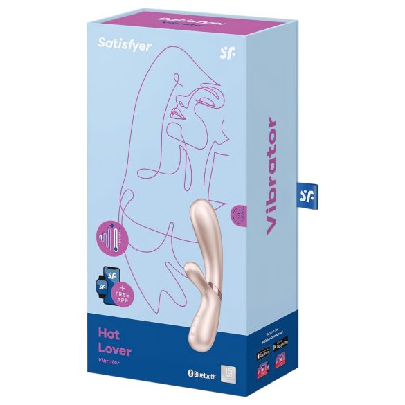 Satisfyer - vibrátor s vyhrievaním - ovládateľný cez aplikáciu - strieborný