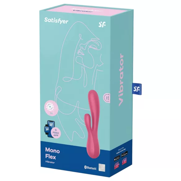 Satisfyer Mono Flex - vibrátor pre ženy - vodotesný - červený