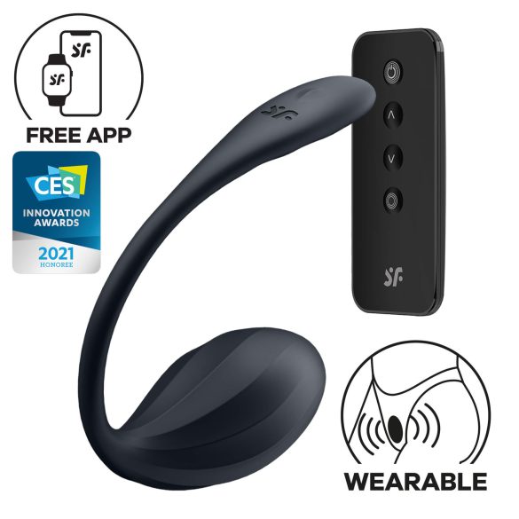 Satisfyer - vibračné vajíčko na diaľkové ovládanie - čierne