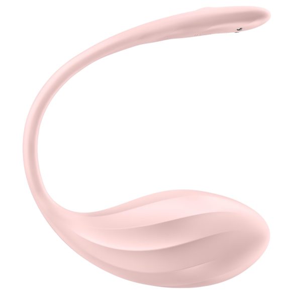 Satisfyer Ribbed Petal - diaľkovo ovládané vibračné vajíčko (ružové)