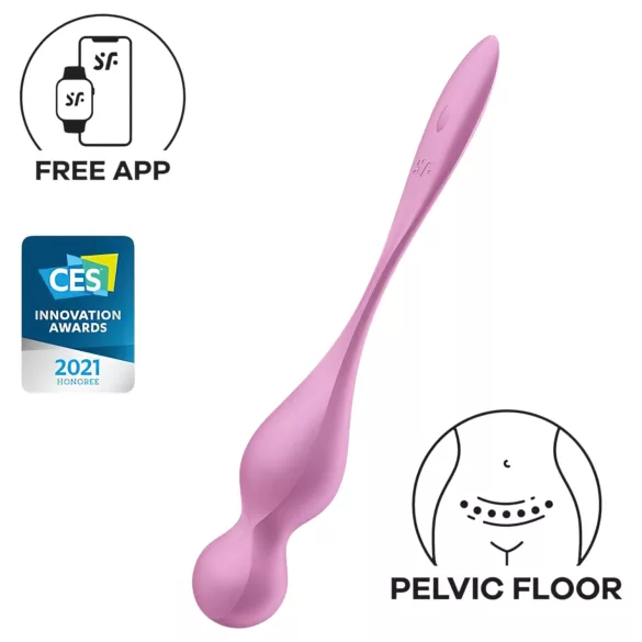 Satisfyer Love Birds 1 - vibračné venušine guličky ovládané aplikáciou (ružové)