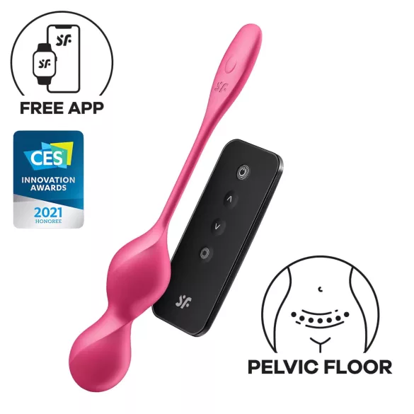 Satisfyer Love Birds 2 - vibračné venušine guličky ovládané aplikáciou (ružové)