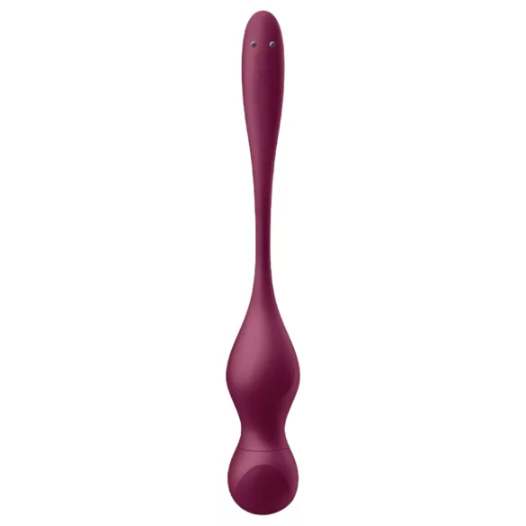 Satisfyer Love Birds Vary - vibrátor typu venušine guličky ovládaný aplikáciou (červený)