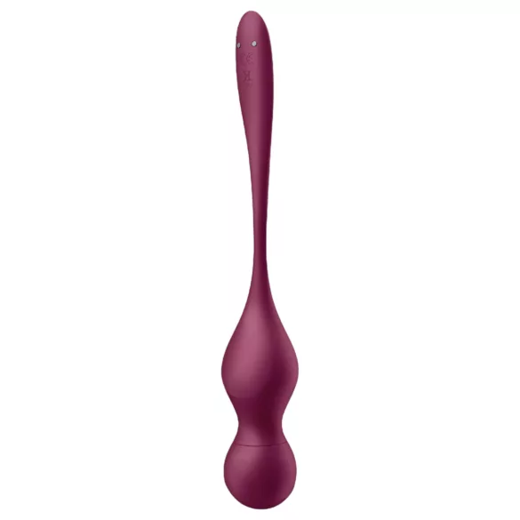 Satisfyer Love Birds Vary - vibrátor typu venušine guličky ovládaný aplikáciou (červený)