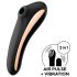 Satisfyer Dual Kiss - nabíjateľný vaginálny a klitorálny vibrátor (čierny)