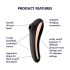Satisfyer Dual Kiss - nabíjateľný vaginálny a klitorálny vibrátor (čierny)
