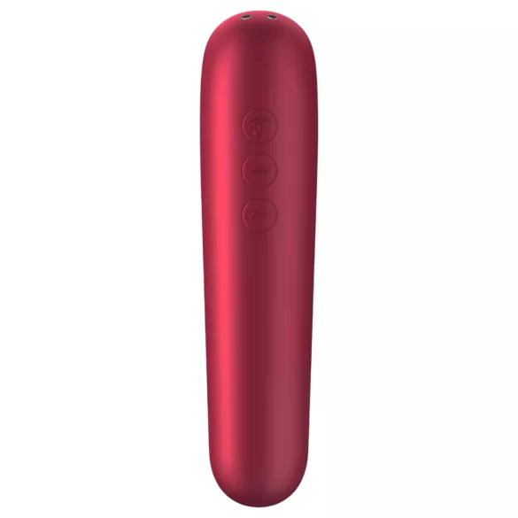 Satisfyer Dual Love - vibrátor na klitoris a vagínu - smart funkcie - červený
