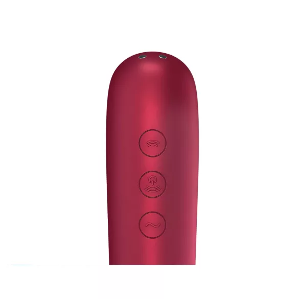 Satisfyer Dual Love - vibrátor na klitoris a vagínu - smart funkcie - červený
