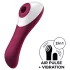 Satisfyer Dual Crush - vibrátor na vagínu a klitoris - dobíjací - červený