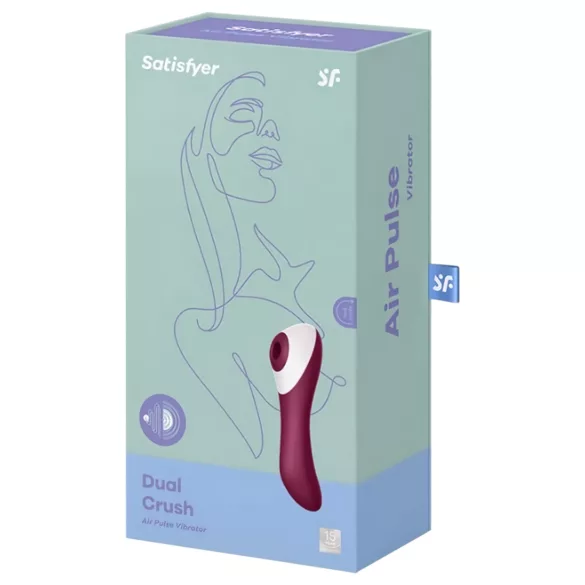 Satisfyer Dual Crush - vibrátor na vagínu a klitoris - dobíjací - červený