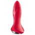 Satisfyer Rotator Plug 1 - análne dildo s korálkami (červené)