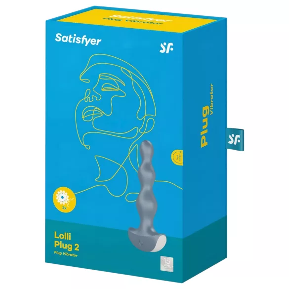Satisfyer Lolli-Plug 2 - análny vibrátor dobíjací vodotesný sivý