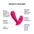 Satisfyer Top Secret - inteligentný 2-motorový vibrátor (ružový)