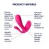 Satisfyer Top Secret Plus - inteligentný 3-ramenný vibrátor (ružový)