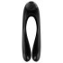 Satisfyer Candy Cane - nabíjateľný, vodotesný dvojitý vibrátor (čierny)