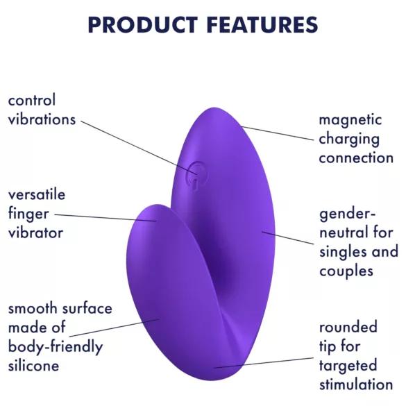 Satisfyer Love Riot - akumulátorový, vodotesný prstový vibrátor (fialový)