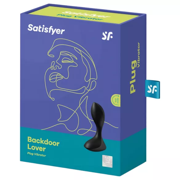 Satisfyer - análny vibrátor - dobíjací, vodotesný - čierny