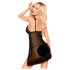 Penthouse After Sunset - priehľadný babydoll a tangá (čierne) - L/XL