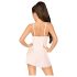 Penthouse Casual Seduction - biely čipkovaný negližé a tango nohavičky - L/XL