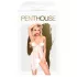 Penthouse - babydoll súprava - ružový vzor - biela - M/L