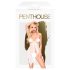 Penthouse Sweet Beast - ružový čipkový babydoll set (biela) - L/XL