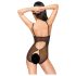 Penthouse Turned on - otvorené čipkované body (čierne) - L/XL