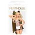 Penthouse - kostým slúžky - 3-dielny set - čierno-biely - L/XL